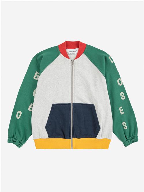 Bobo Choses Bobo Choses Color Block Sweatshirt Med Lynlås Multicolor  Multicolor 4-5 Years  Grøn  4-5 år  mand
