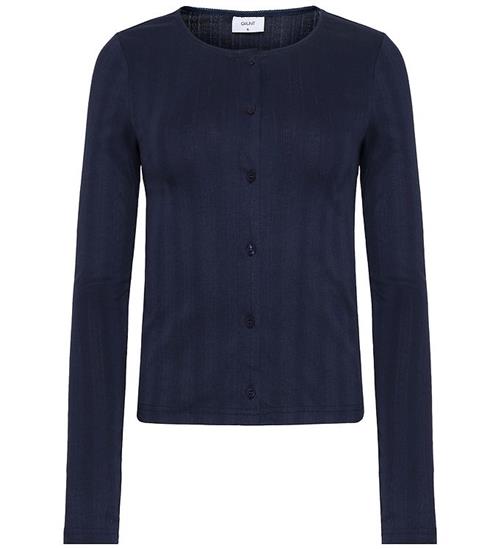 Grunt Cardigan - GrPrat - Navy m. Hulmønster