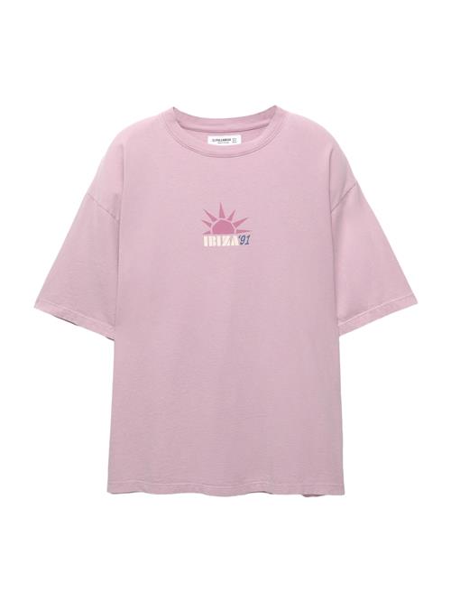 Pull&Bear Oversized bluse  ecru / marin / lilla / pink