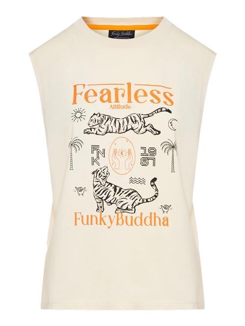 Funky Buddha Shirts  ecru / orange / sort