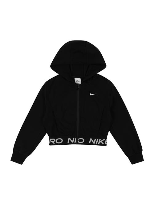 NIKE Sportssweatjakke  sort / hvid