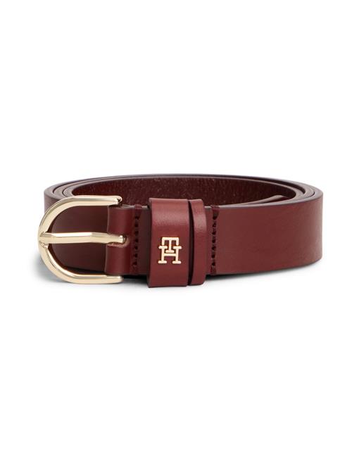 TOMMY HILFIGER Bælte 'ESSENTIAL EFFORTLESS'  vinrød