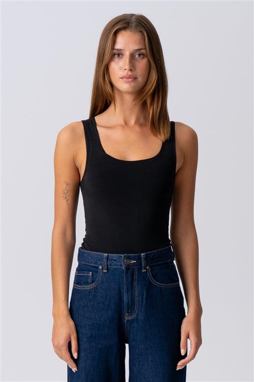 Eleanor Top - Sort - 2XL - TeeShoppen