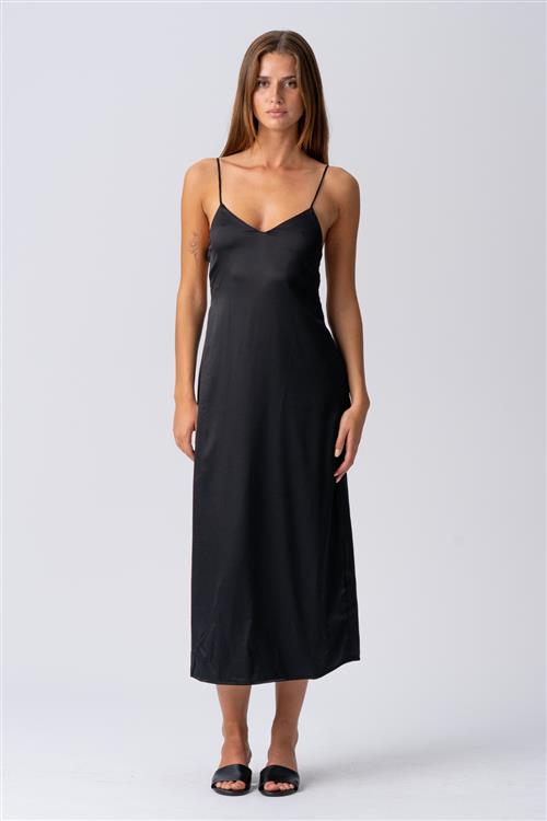 Elina Strop Kjole - Sort - XS - TeeShoppen