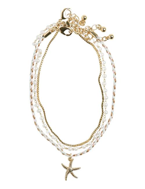 Pclia A 3-Pack Anklet Pieces Gold
