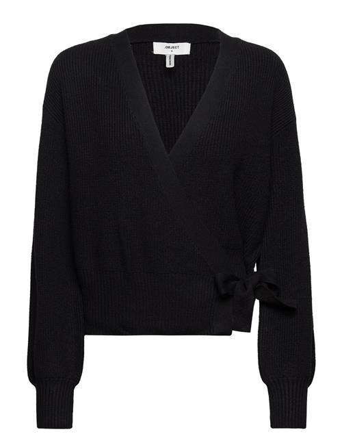 Se Objmalena L/S Wrap Cardigan Noos Object Black ved Booztlet