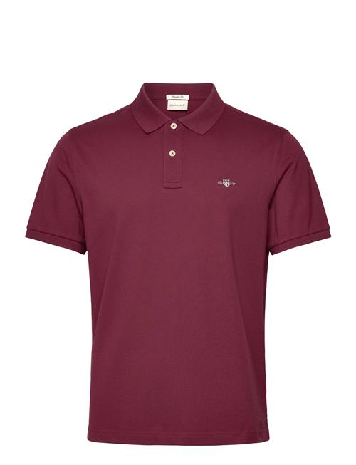 Reg Shield Ss Pique Polo GANT Red