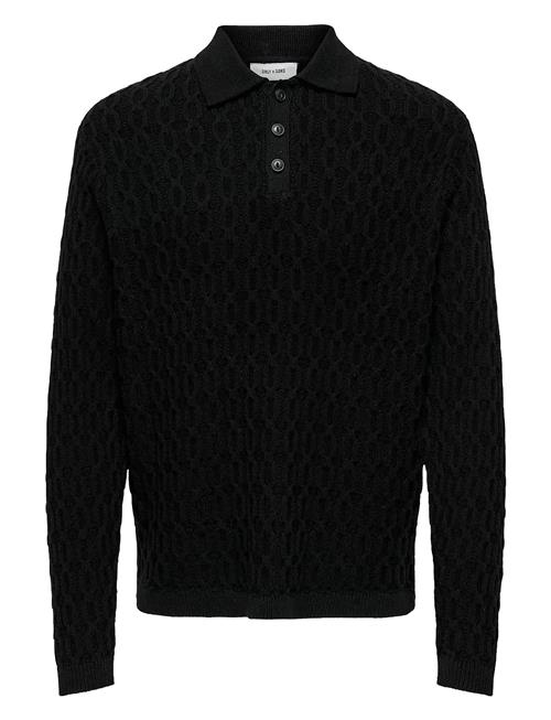 Onsleonard Life Reg 7 Polo Knit Cs ONLY & SONS Black
