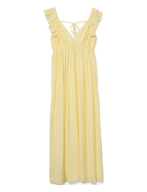 Se Vmmjosie Sl Ankle Frill Dress Wvn Ga Vero Moda Maternity Yellow ved Booztlet