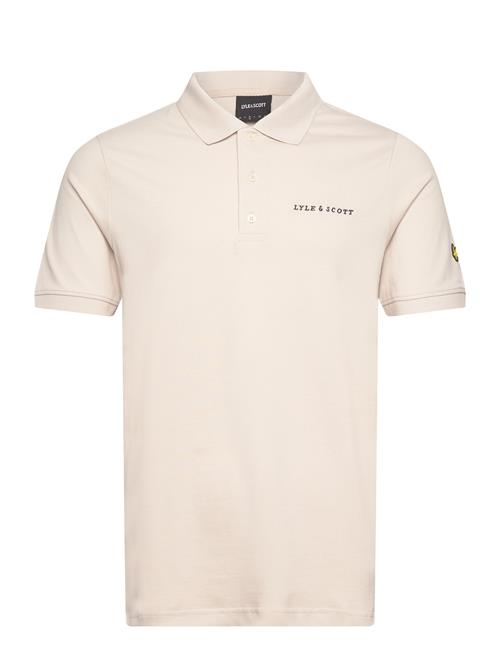 Se Embroidered Polo Shirt Lyle & Scott Beige ved Booztlet