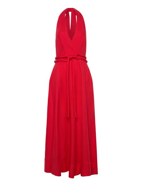 Cmnatuli-Dress Is A Halterneck Dress In A Light Material Of 100 Linen. The Dres Copenhagen Muse Red