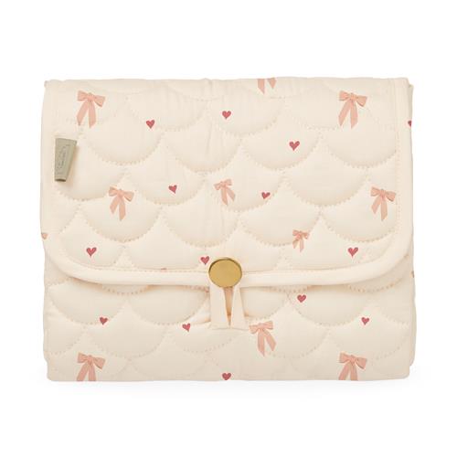 Cam Cam Quiltet Pusleunderlag Bows  Bows One Size  Creme  One Size  Unisex