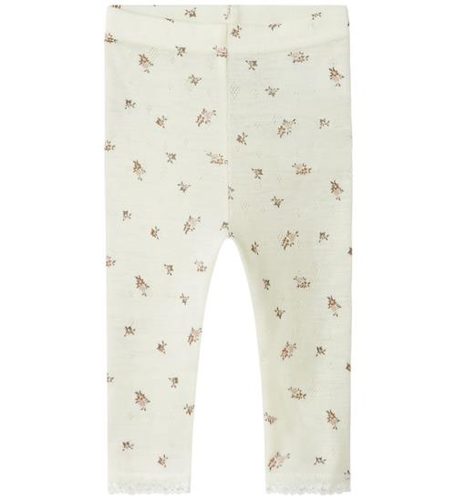 Name It Leggings - Uld - Noos - NbfWang - Snow White/Small flowe
