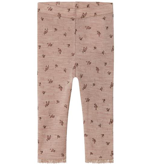 Name It Leggings - Uld - Noos - NbfWang - Shadow Gray/Small flow