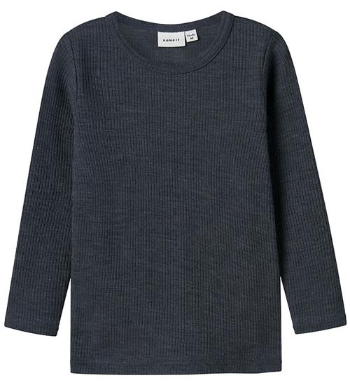 Name It Bluse - Uld - Rib - Noos - NmnWax - Ombre Blue