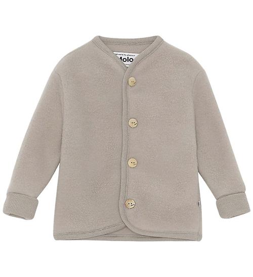 Molo Cardigan - Uldfleece - Umber - Moon Sand