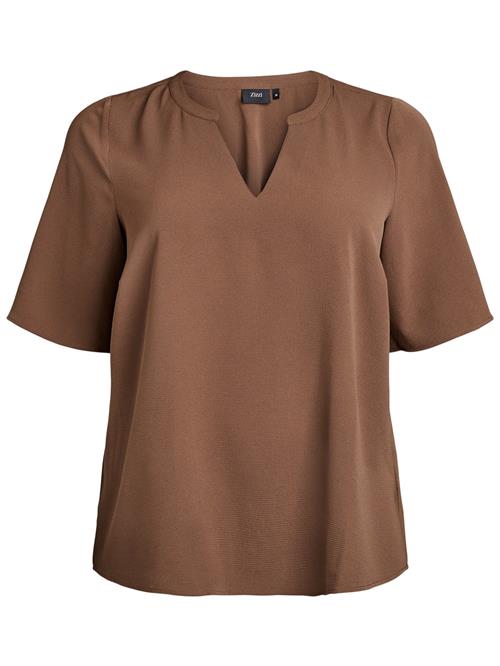Zizzi Bluse 'VANNI'  brun