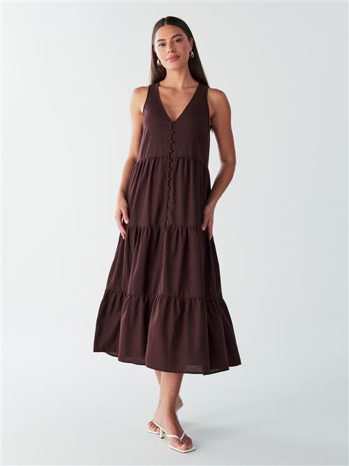 BWLDR Kjole 'POLLY LINEN DRESS'  brun