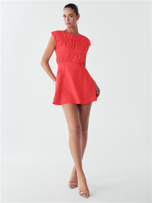 BWLDR Kjole 'EDENA MINI DRESS'  brandrød
