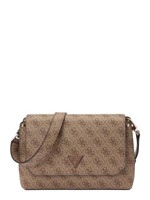 GUESS Skuldertaske 'MERIDIAN II FLAP CROSSBODY'  brun / brokade