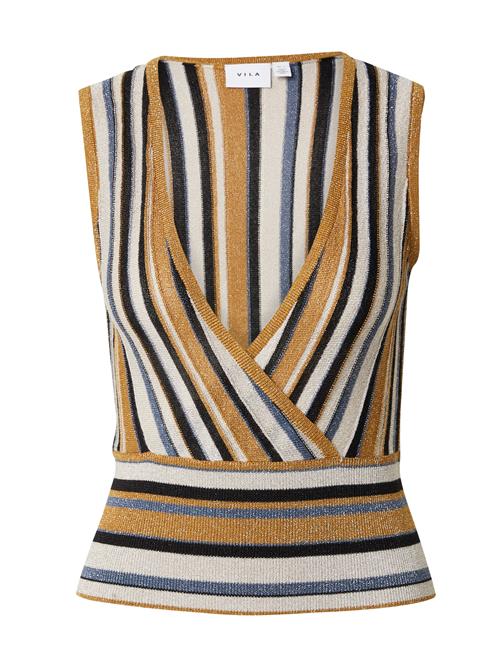 VILA Sticktop 'VISAXY'  navy / cognac / sort / hvid