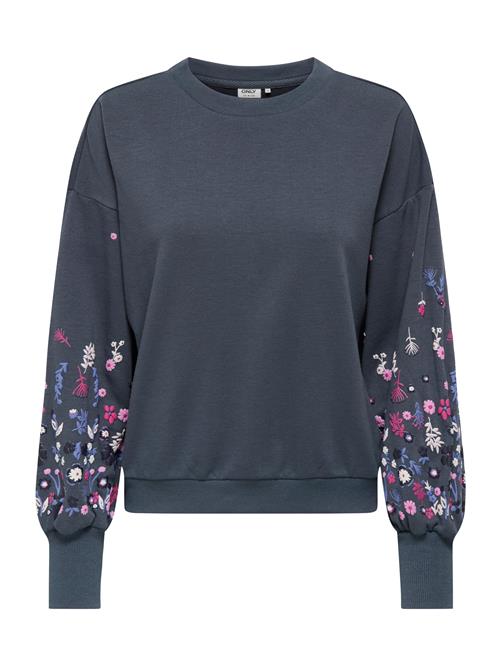 ONLY Sweatshirt 'ONLBrooke'  natblå / lilla / pink / hvid