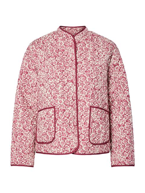 PIECES Overgangsjakke 'PCRikke'  pitaya / mørk pink / hvid