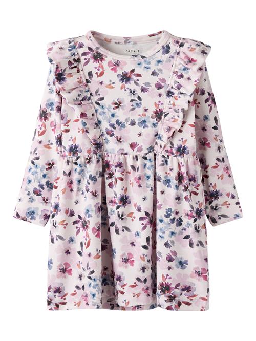 NAME IT Langærmet Flæse Kjole Kayla Calcite