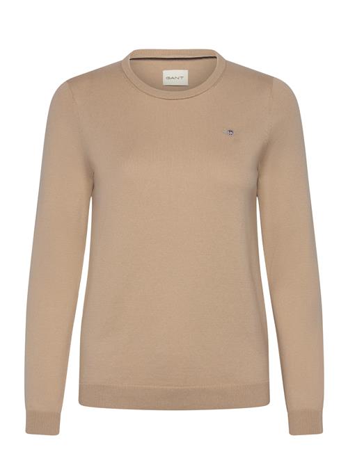 Cotton C-Neck GANT Beige