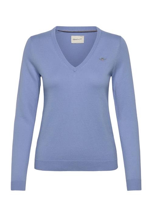 Cotton V-Neck GANT Blue
