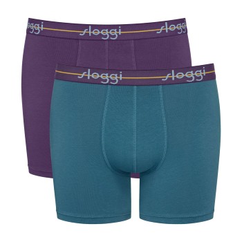 Sloggi 2P Men Start Short C2P Lilla/Turkise bomuld X-Large Herre