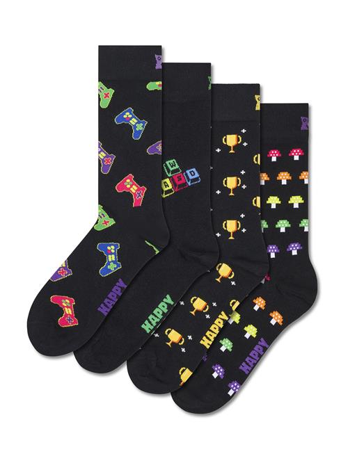 Happy Socks Sokker 'Gamer'  gul / lime / pink / sort