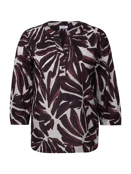 CECIL Bluse  blodrød / mørkerød / hvid