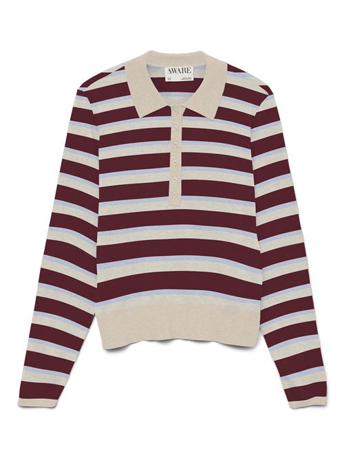 VERO MODA Pullover  ecru / lyseblå / bordeaux