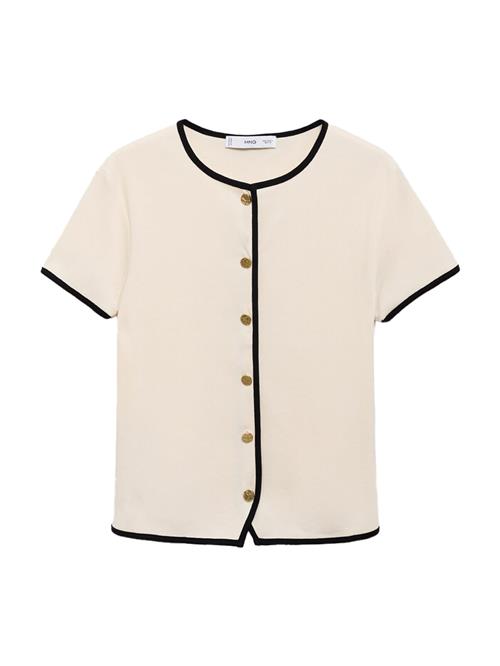 MANGO Cardigan 'PORTBI'  creme / sort