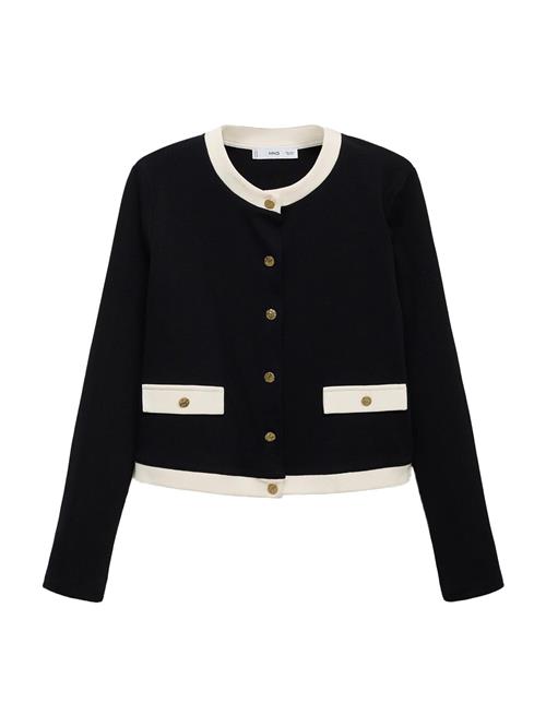 MANGO Cardigan 'PERI'  sort / uldhvid