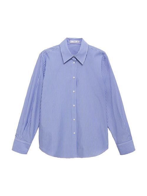 MANGO Bluse 'REGU'  lyseblå / hvid
