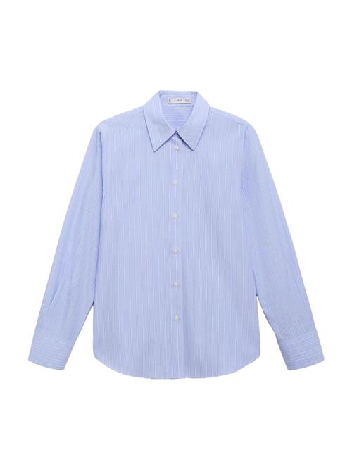 MANGO Bluse  lyseblå / lysegrå / hvid