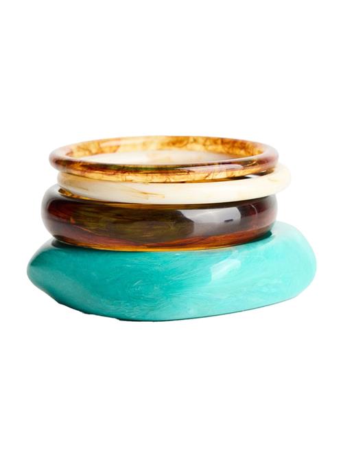 Bershka Armbånd  turkis / cognac / mørkegrøn / naturhvid