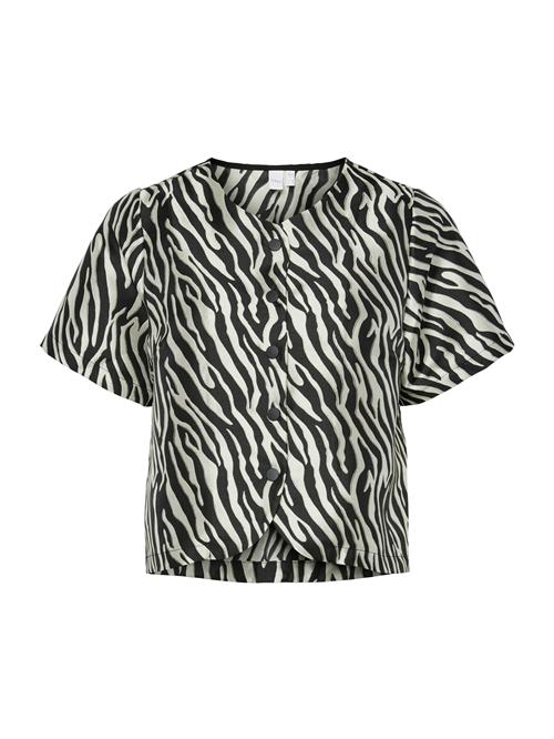 YAS Bluse 'YASZEMA'  sort / hvid