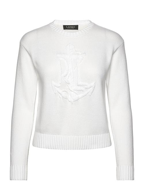 Anchor-Logo Combed Cotton Sweater Lauren Ralph Lauren White