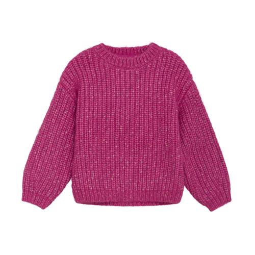 Minymo Strikket Sweater Fuchsia Fedora  110 cm    110 cm  kvinde