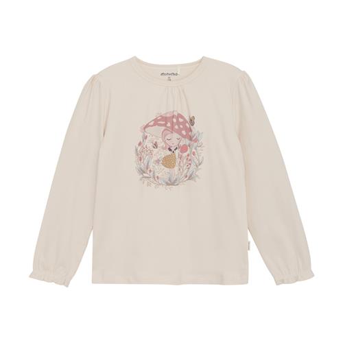 Minymo GOTS Langærmet T-shirt Sandshell  134 cm    134 cm  kvinde