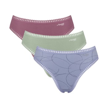 Sloggi Trusser 3P GO Crush High Leg Briefs Flerfarvet-2 bomuld Medium Dame
