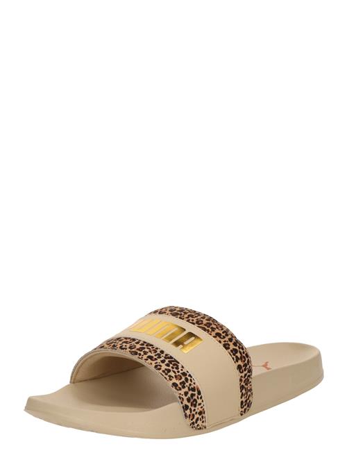 PUMA Pantoletter 'Leadcat 2.0'  brun / mørkebrun / guld / hvid