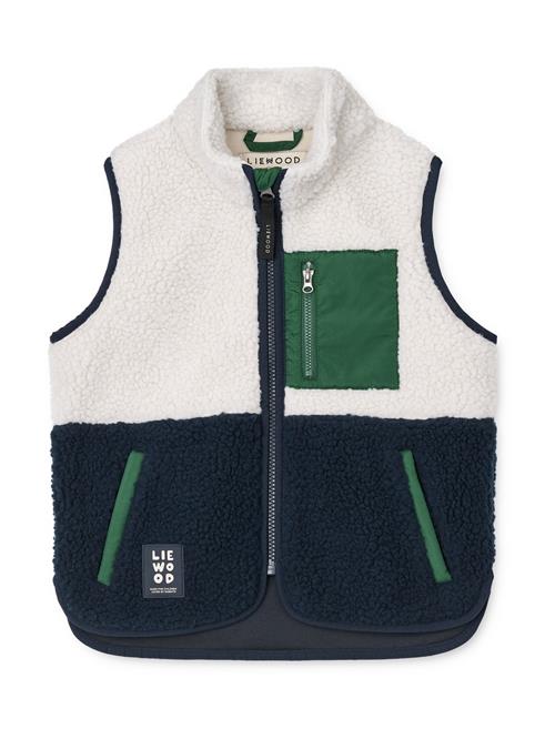 Liewood Vest 'Vada Pile'  navy / grøn / hvid