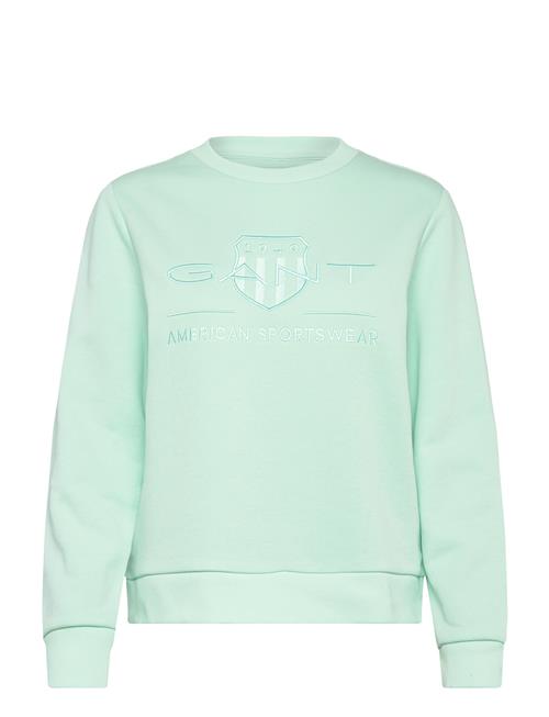 Reg Tonal Shield C-Neck Sweat GANT Green