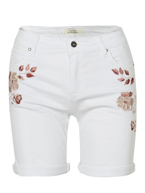 KOROSHI Jeans  mørkebeige / rustbrun / white denim