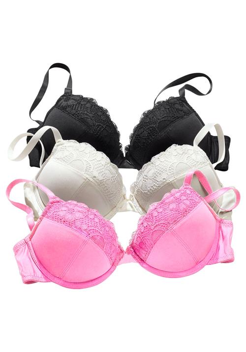 PETITE FLEUR BH  pink / sort / hvid