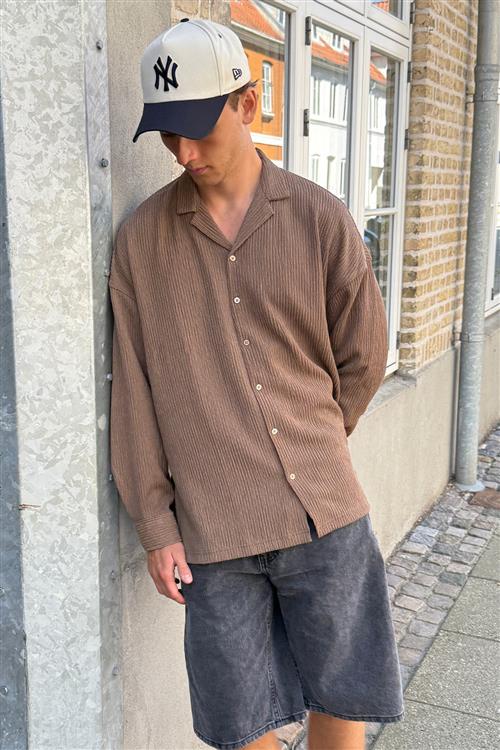 Aidan Skjorte - Brun - TeeShoppen